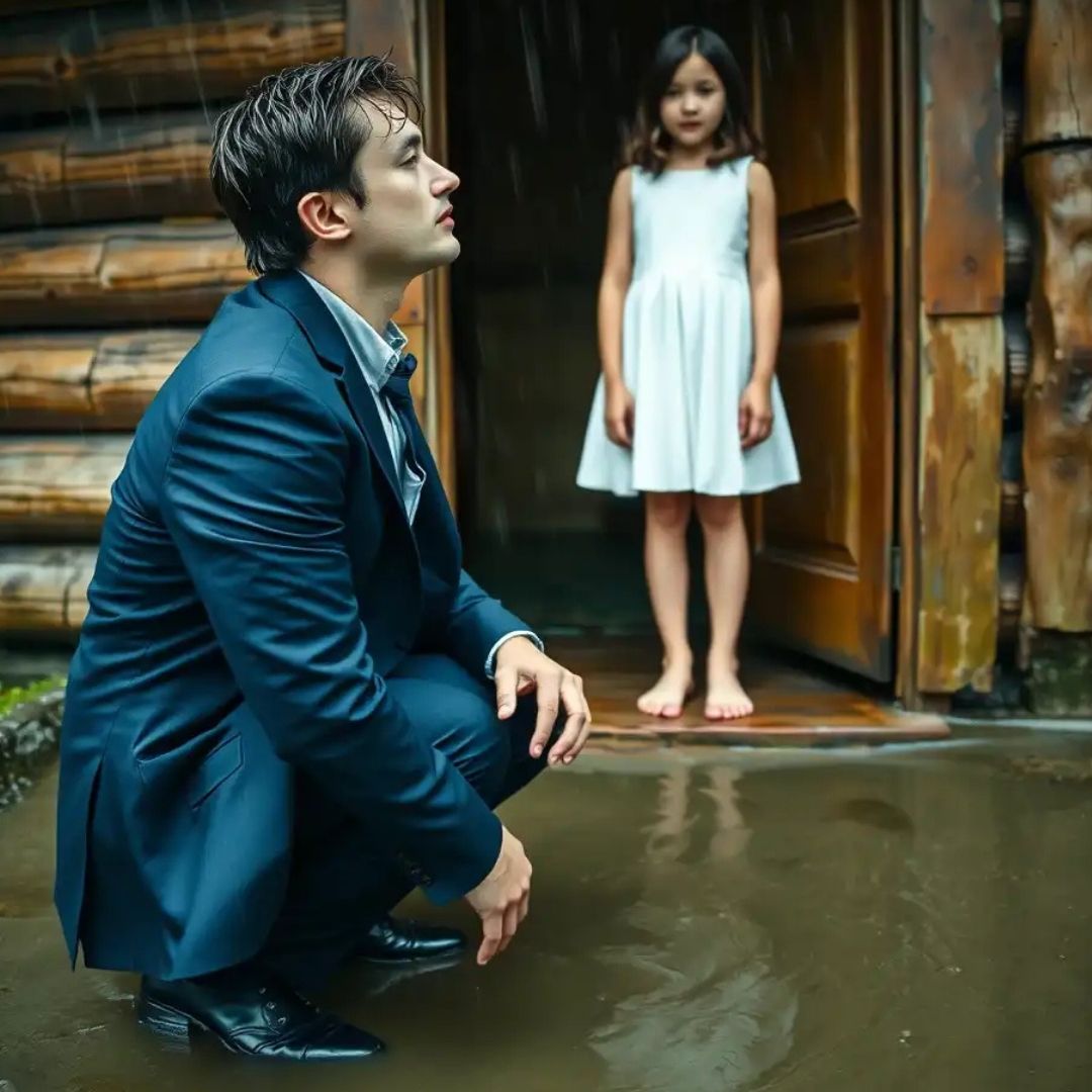 “I live alone here,” the girl told the millionaire who was asking for shelter in the rain, but…