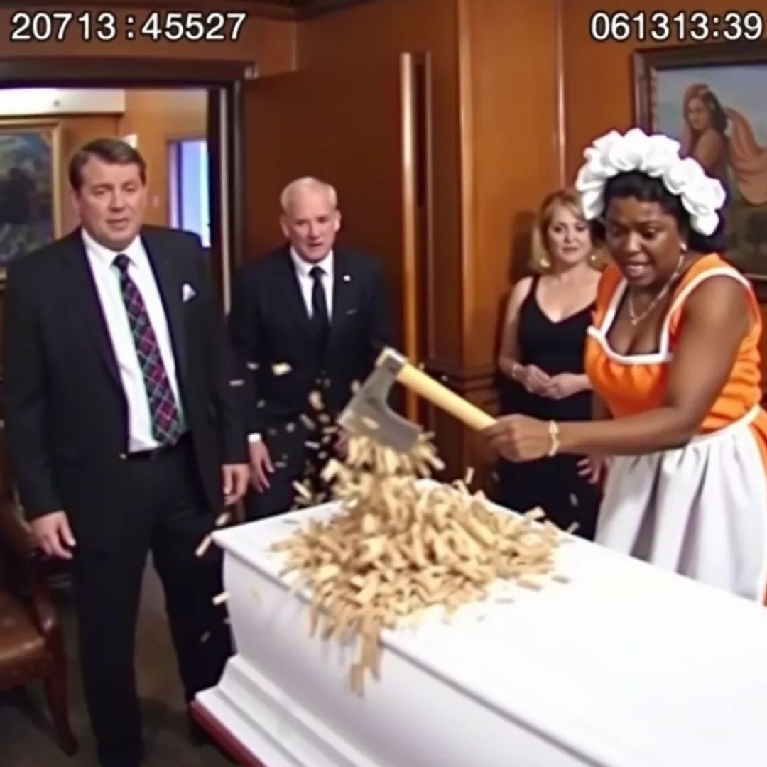 The cleaner tore open the coffin of the millionaire’s elderly mother—’Sir, take her out… She’s not de:ad!’