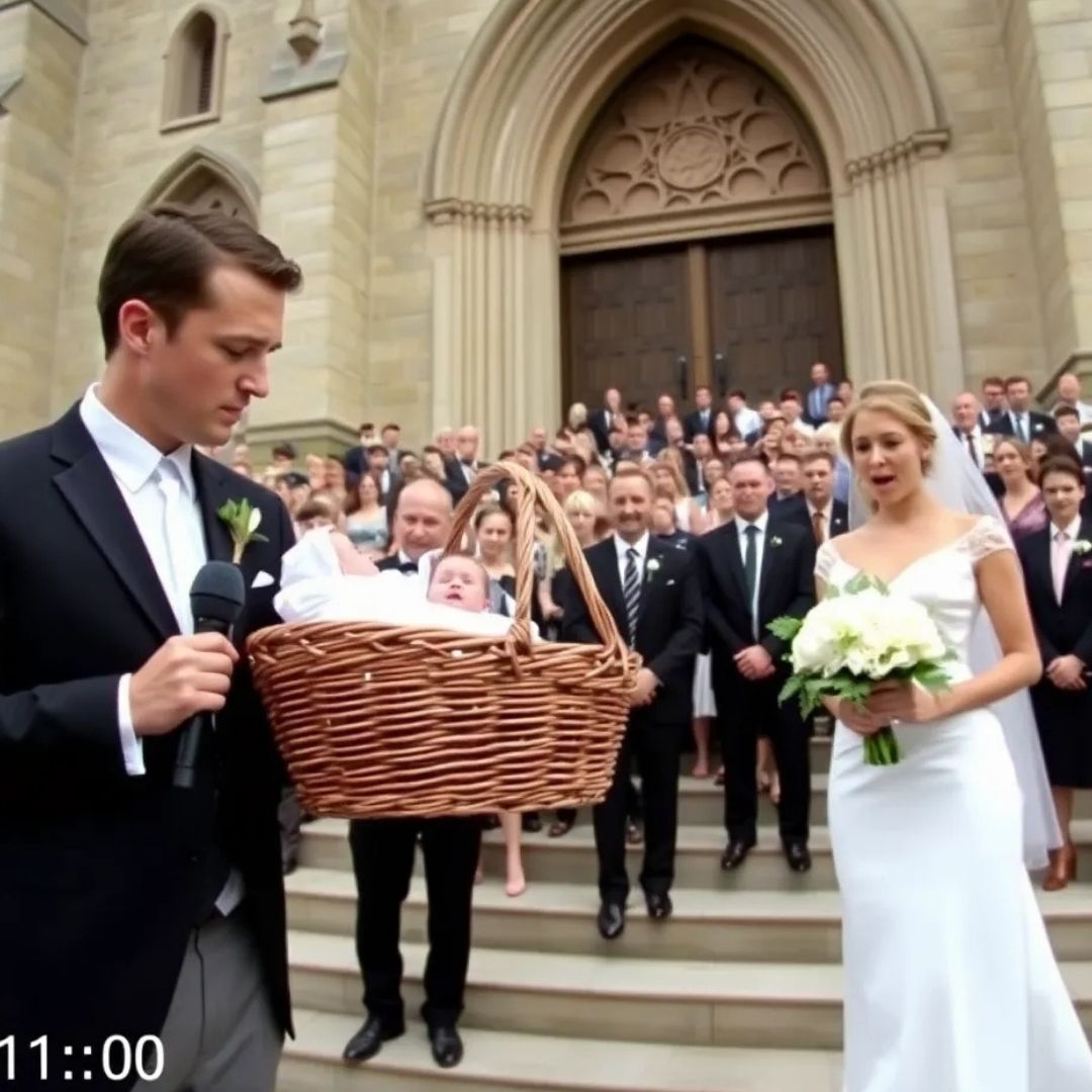 On his wedding day, the groom found a basket on the church steps containing twin babies and a note: “They are yours.” The bride kicked the basket, screaming, “Get rid of those bastards, or the wedding is off!” The groom looked closely at the babies’ eyes—they didn’t look like him, they looked exactly like her. He picked up the basket and said into the microphone, “The wedding is off. These are the twins you told the doctors cremated them immediately”