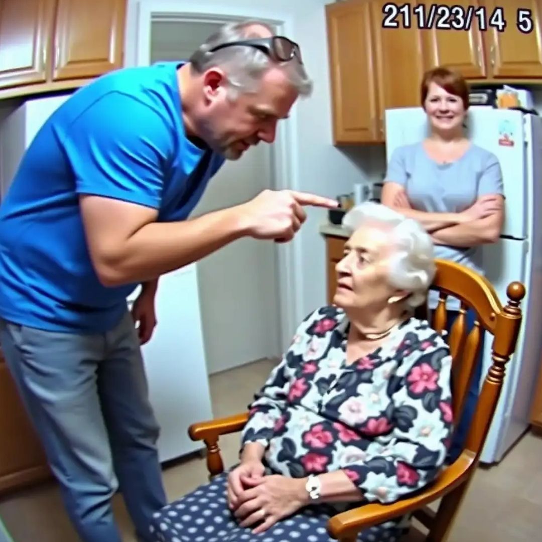 My son grabbed my throat, squeezing tighter as he screamed, ‘Obey me, you useless old woman! Go cook my dinner right now!’ His wife just stood there, laughing at me. In that moment, I knew I couldn’t endure it any longer. So I decided to teach him a lesson he would never forget…