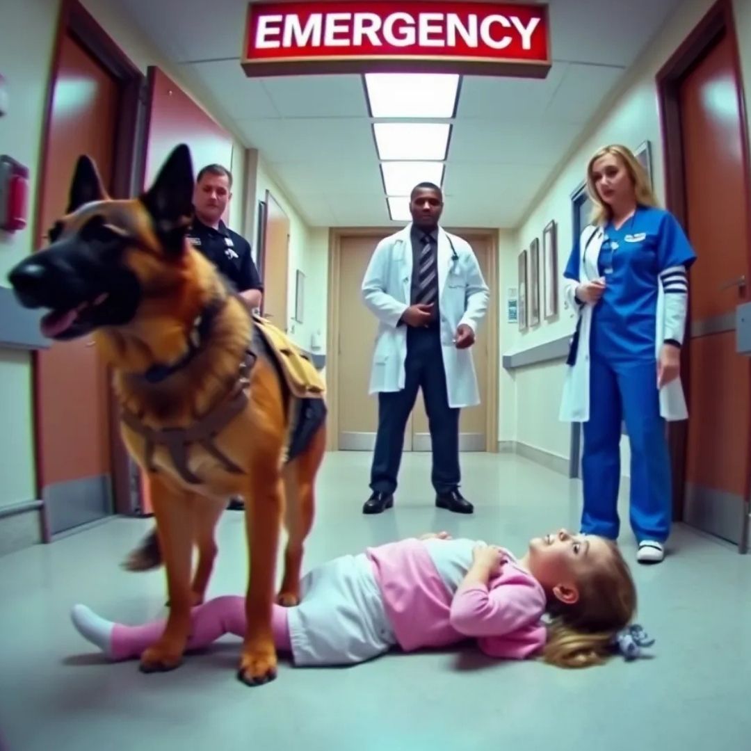 “Sir, You Can’t Bring Animals in Here!” — The ER Fell Silent As a Bloodied Military Dog Walked In Carrying a Dying Child, What We Found on Her Wrist Changed Everything