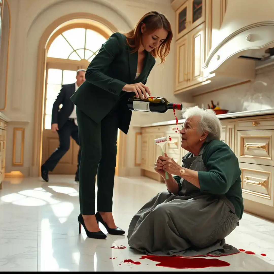 I built a billion-dollar empire just to see my mother smile. I came home early from a merger to find her kneeling on the marble floor, scrubbing it with a toothbrush while my wife poured red wine over her head. “Missed a spot, you old peasant!” my wife screamed. My mom just sobbed, “Please, my back…” My wife laughed, “If you tell my husband, I’ll put you in a cage.” She didn’t see me in the doorway. I didn’t say a word. But the revenge I unleashed over the next 24 hours would make her beg for the very mercy she had just denied the woman who gave me life.