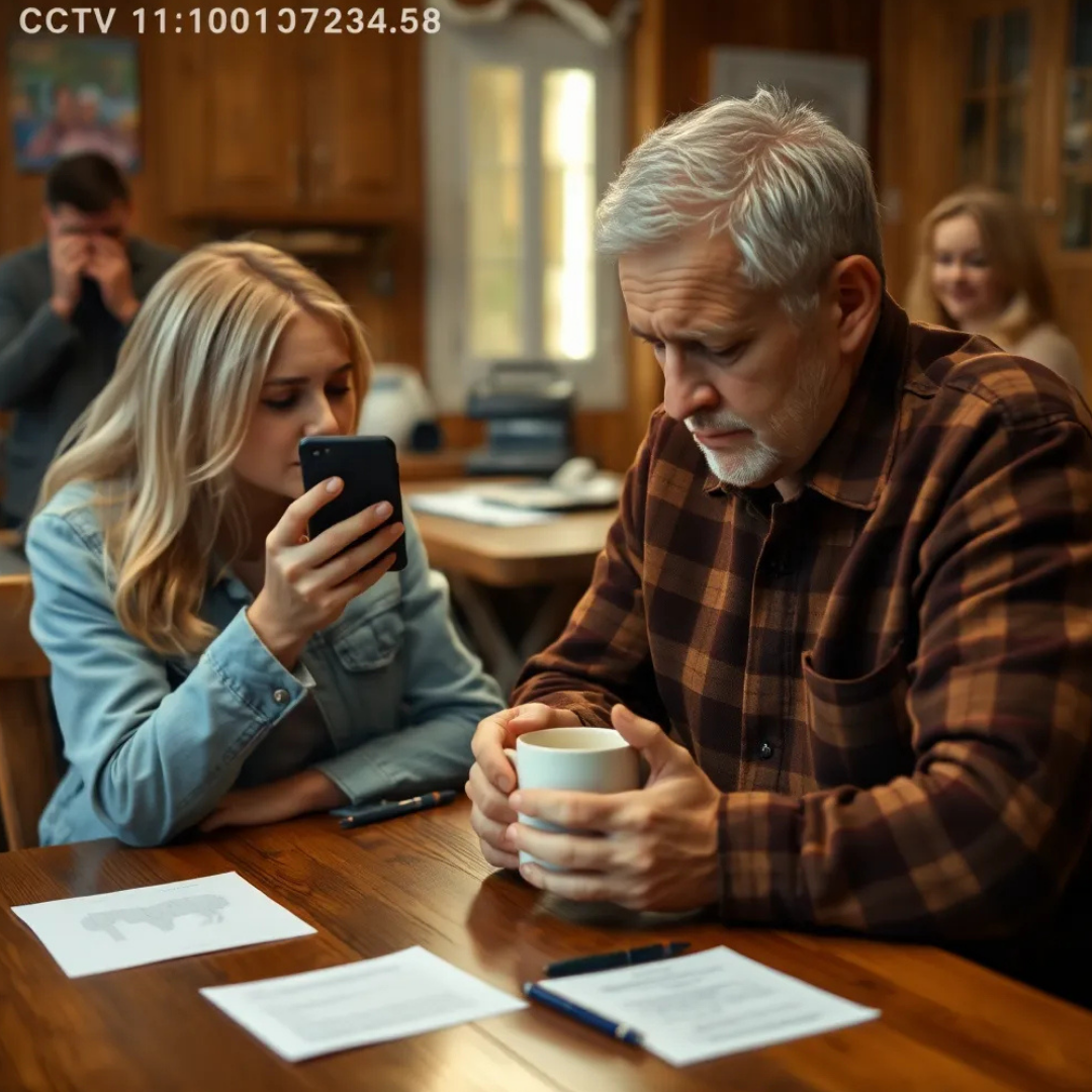 My phone lit up at 6:00 a.m. “Grandpa passed last night,” my father said, flat and impatient. “Heart attack. We need the safe combination before the bank locks everything down.” In the background, I heard my mother laugh. “About time. Call the broker. We’re selling by noon.” I didn’t fight them. I didn’t even lower my voice. I just put the call on speaker, because Grandpa was sitting right beside me at the kitchen table, very much alive, drinking his coffee in silence. Then he leaned toward the phone and said one word…