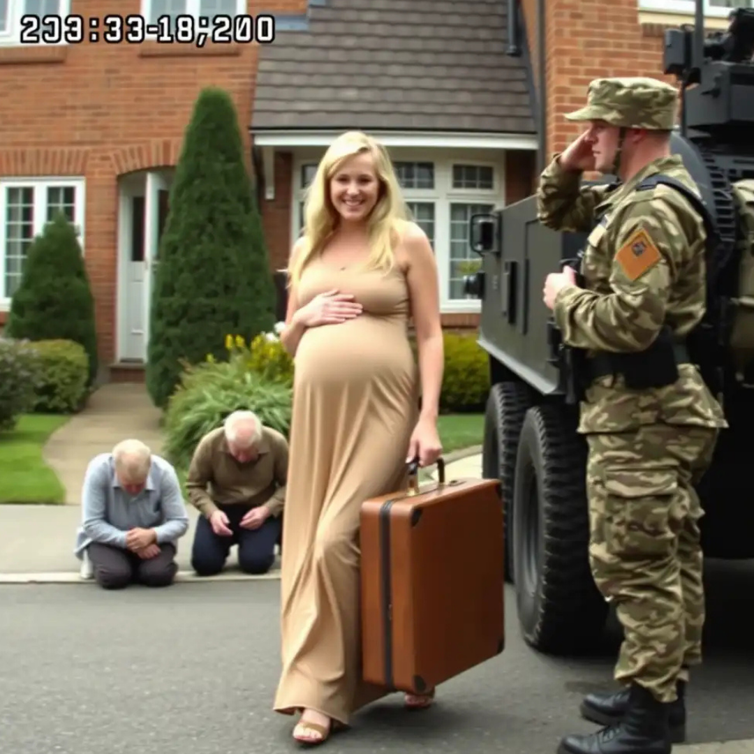 Hours after my husband’s funeral, Mom pointed at my 8-month pregnant belly. “Your sister’s rich husband is moving in. Go sleep in the 10-degree garage,” she spat. My Dad sneered: “Your crying ruins our vibe.” I smiled coldly and whispered, “Okay.” They thought I was a helpless widow. But the next morning—when armored military SUVs and Special Forces squad arrived to escort me away—my family went completely pale…