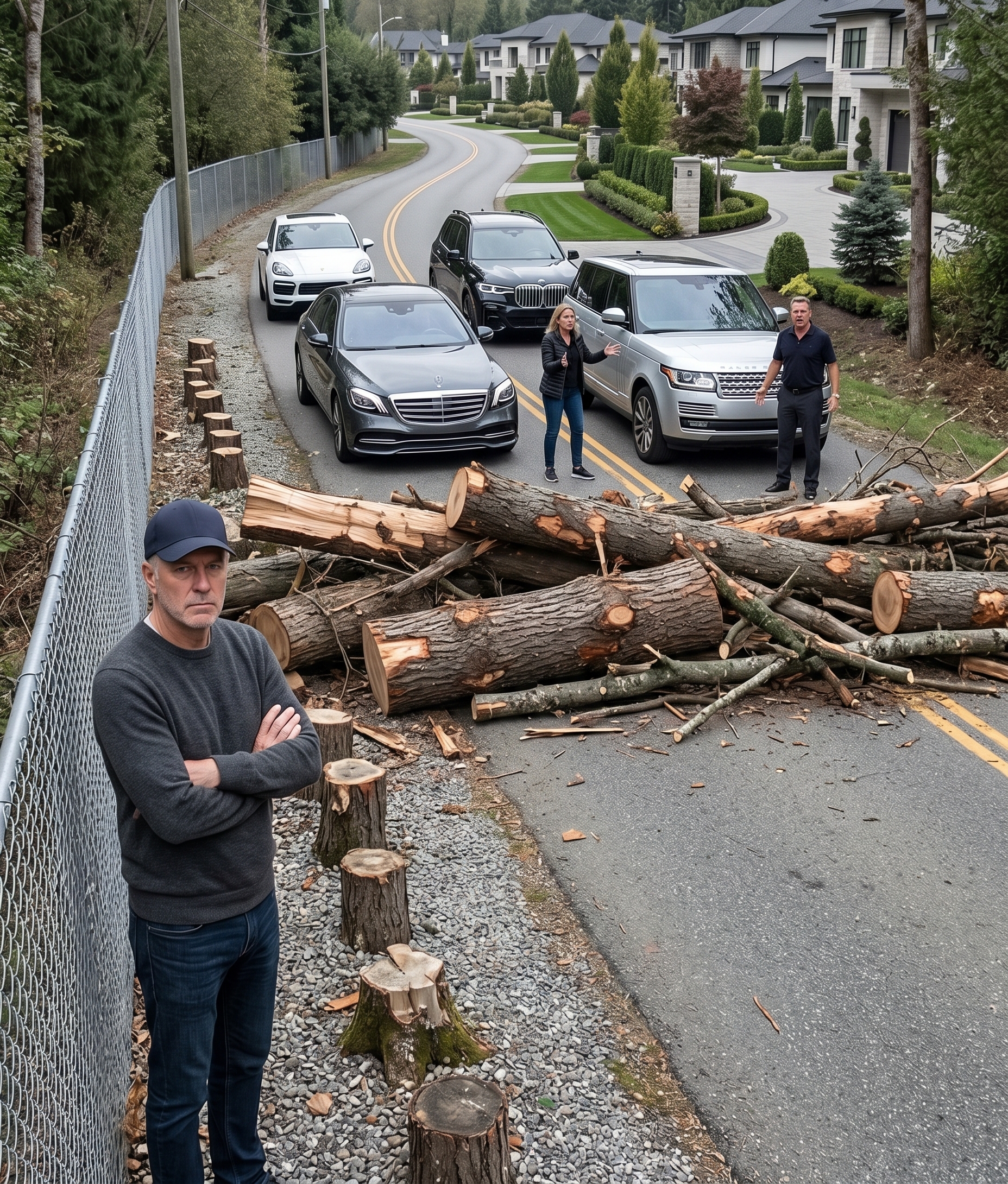 They Cut Down My Trees for Their “View” — So I Closed the Only Road