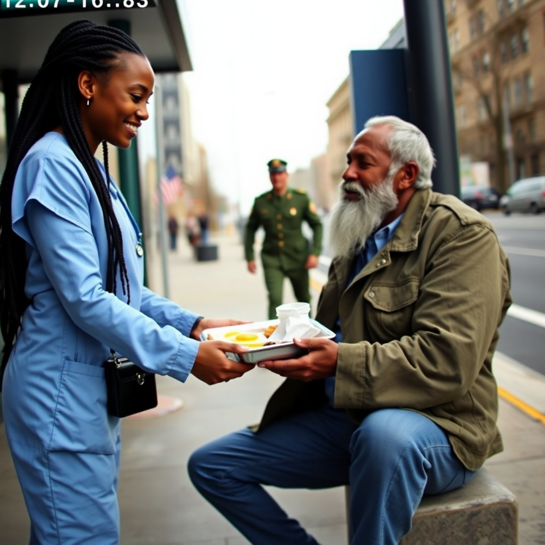 Black Girl Brought Breakfast to Old Man Daily — One Day, Military Officers Arrived at Her Door