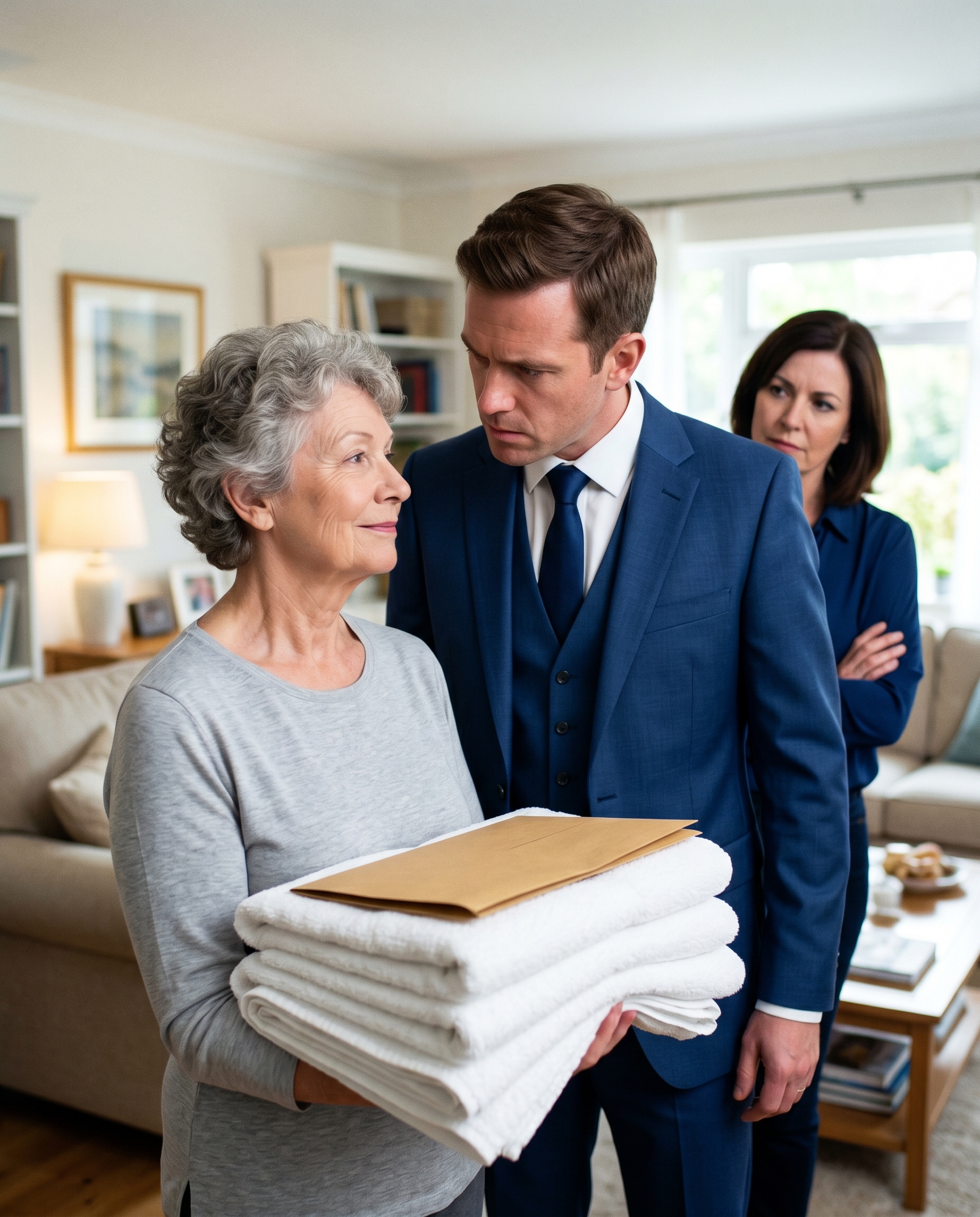 ncl-MY SON STOOD IN MY LIVING ROOM, LOOKED ME IN THE EYE, AND SAID I HAD TWO CHOICES: PAY OFF HIS WIFE’S $500,000 DEBT OR GET OUT OF “THEIR” HOUSE—AND WHEN HIS SMILING WIFE ADDED THAT I SHOULD BE GRATEFUL THEY’D “LET ME STAY THIS LONG,” I DIDN’T ARGUE, DIDN’T CRY, DIDN’T EVEN DEFEND MYSELF… I JUST NODDED, PACKED ONE SUITCASE BEFORE DAWN, AND DISAPPEARED SO QUIETLY THAT BY THE TIME THE FIRST LETTER ARRIVED, THEN THE SECOND, THEN THE THIRD, THEY FINALLY UNDERSTOOD THE SILENT OLD WOMAN THEY HAD DISMISSED HAD NEVER ONCE BEEN POWERLESS…