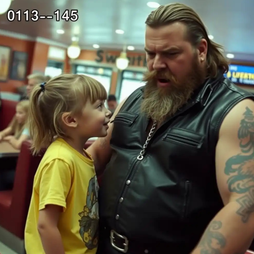 The roadside diner was loud with silverware, coffee cups, and the low rough laughter of bikers in black leather vests.