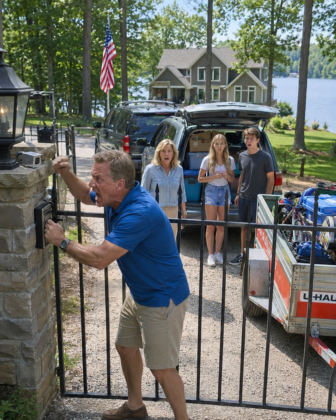 When Her Family Arrived At Her Lake House With A U-Haul, The Gate Told The Truth-mynraa
