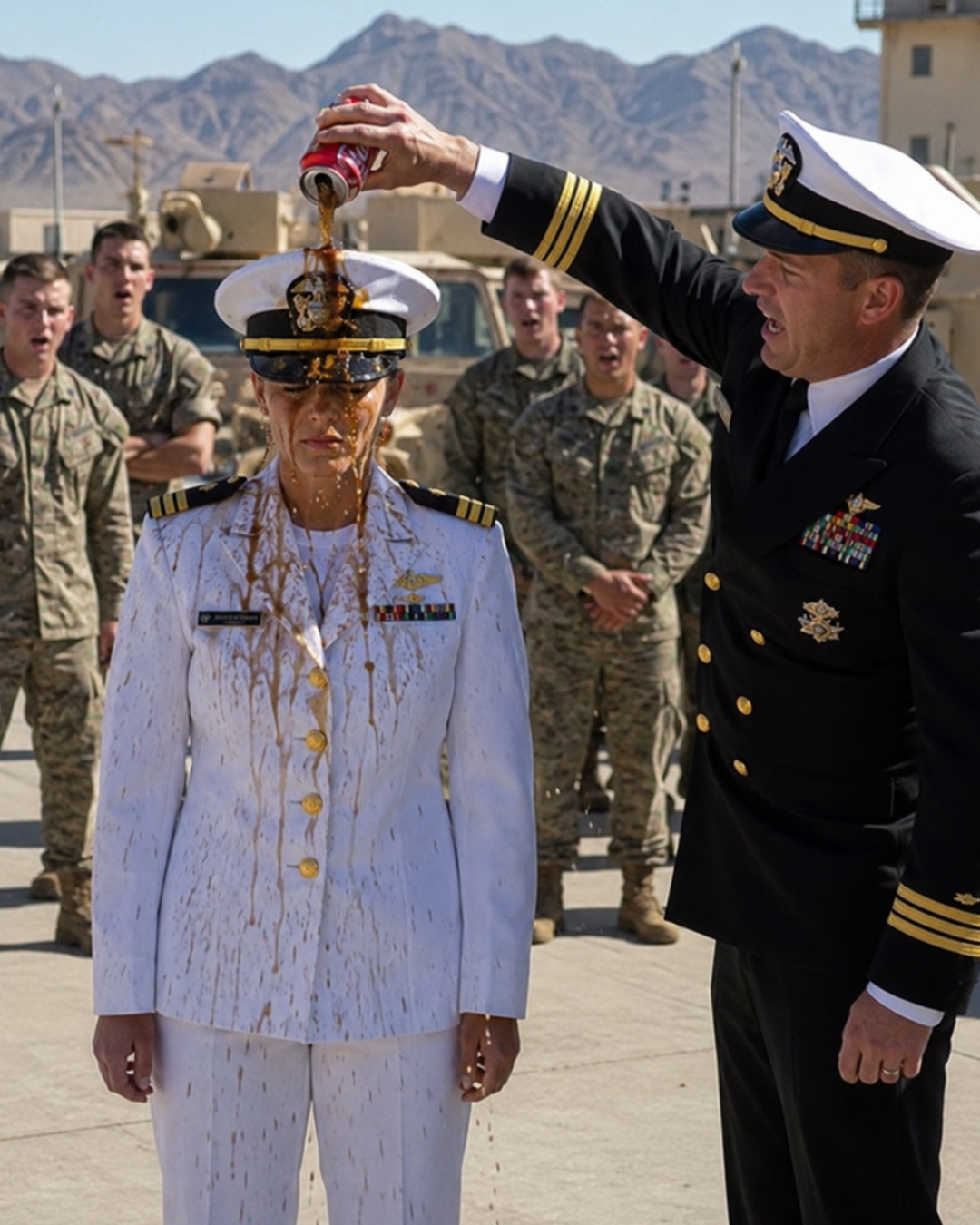 He poured a Coke over my head in front of thirty soldiers. And then he smiled like he’d done me a favor.