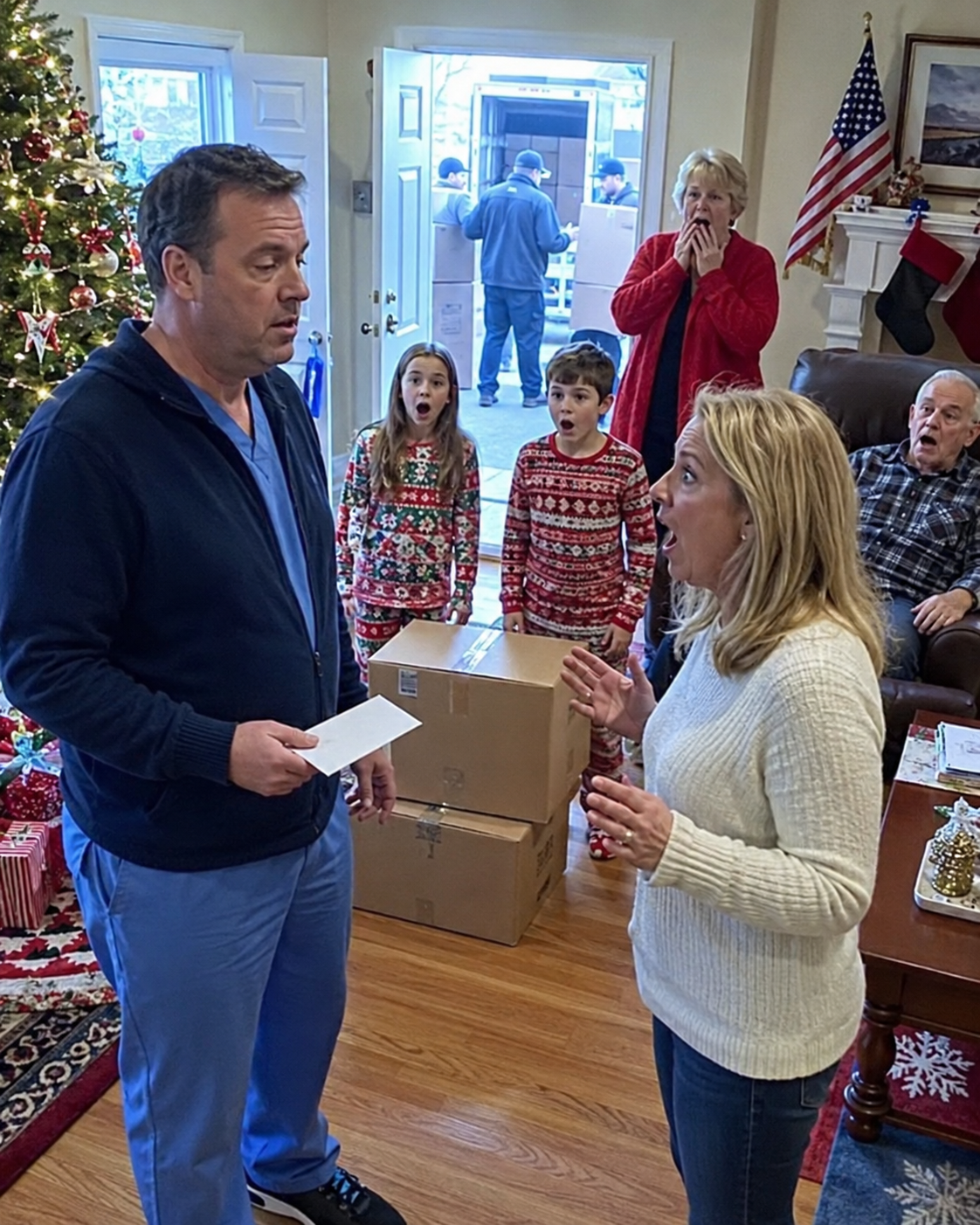 My sister’s kids sent me a Christmas wish list for a $3,200 drone, a PS6, two iPhones, and cash for future tattoos, and when she called me cheap because I was the rich uncle, I smiled and arrived on Christmas morning with 12 giant boxes and a sealed envelope.