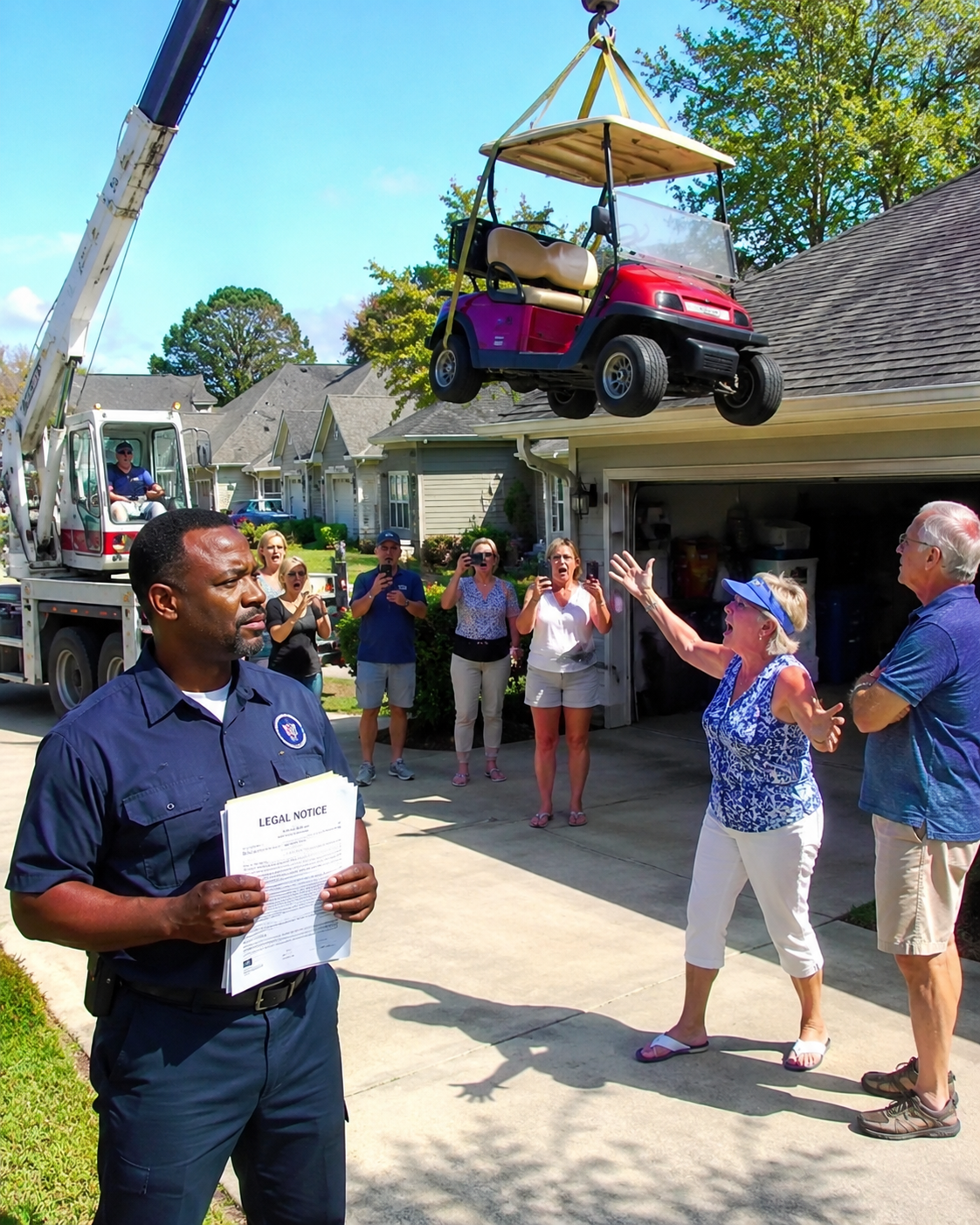 HOA President Blocked My Driveway, So A Crane Answered Her Threat-Quieen