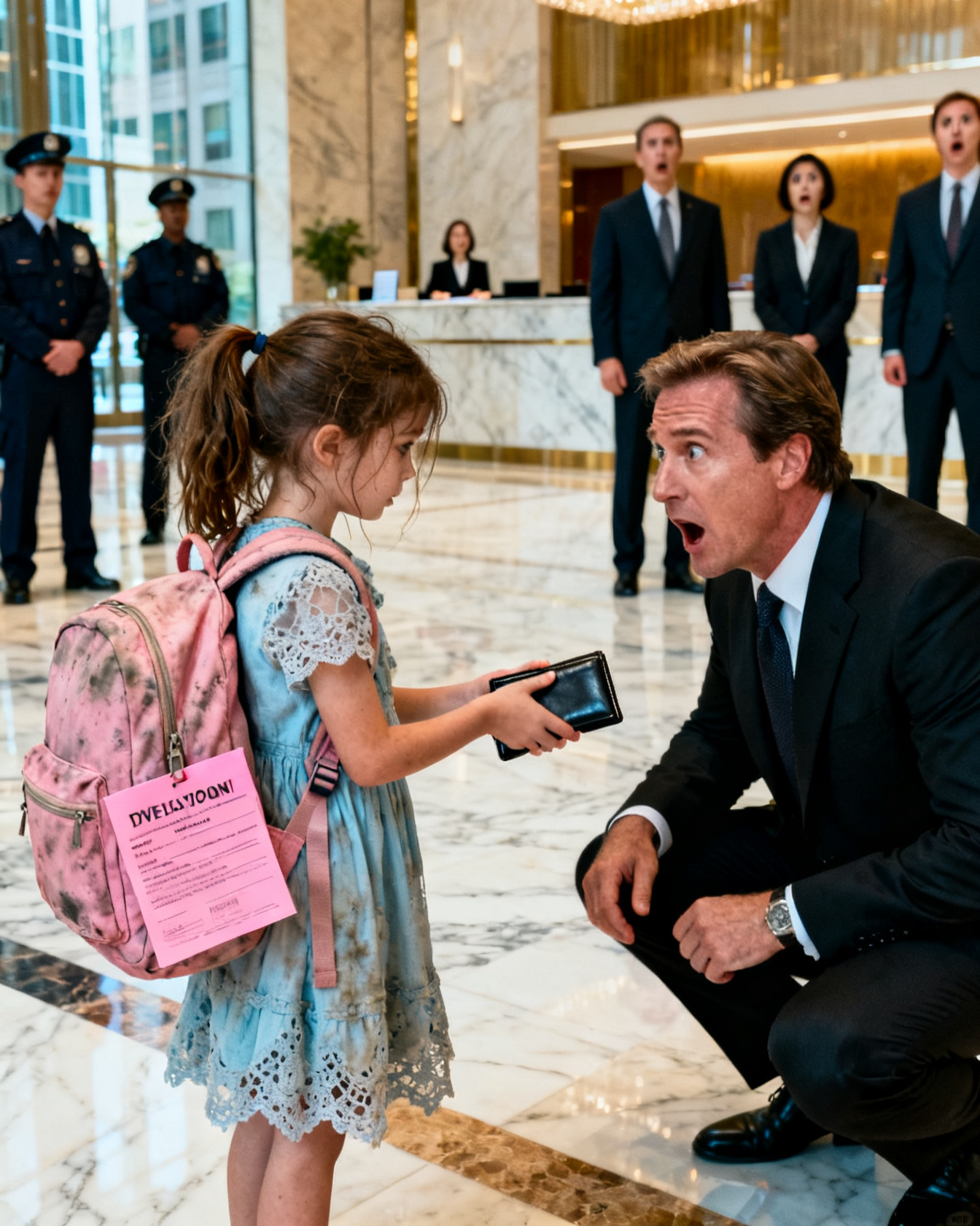 I was only eight years old when I returned a billionaire’s wallet instead of keeping the money that could have saved my family. But the moment he noticed the pink eviction notice sticking out of my backpack, his face turned ghost white, and he shouted, “Lock every door. No one leaves!” I thought I was in trouble, but I had no idea I was standing in the middle of a secret that had been buried for twelve years.