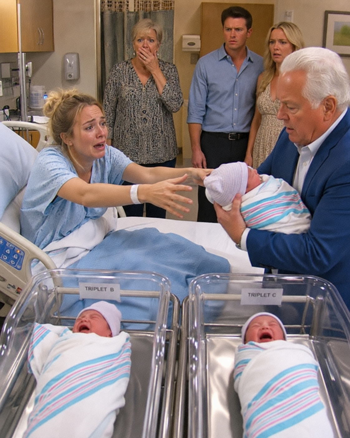 Full story: Hours after giving birth to triplets, my father took one of my newborns and wanted to give it to my brother: “You have three, he doesn’t have any.”