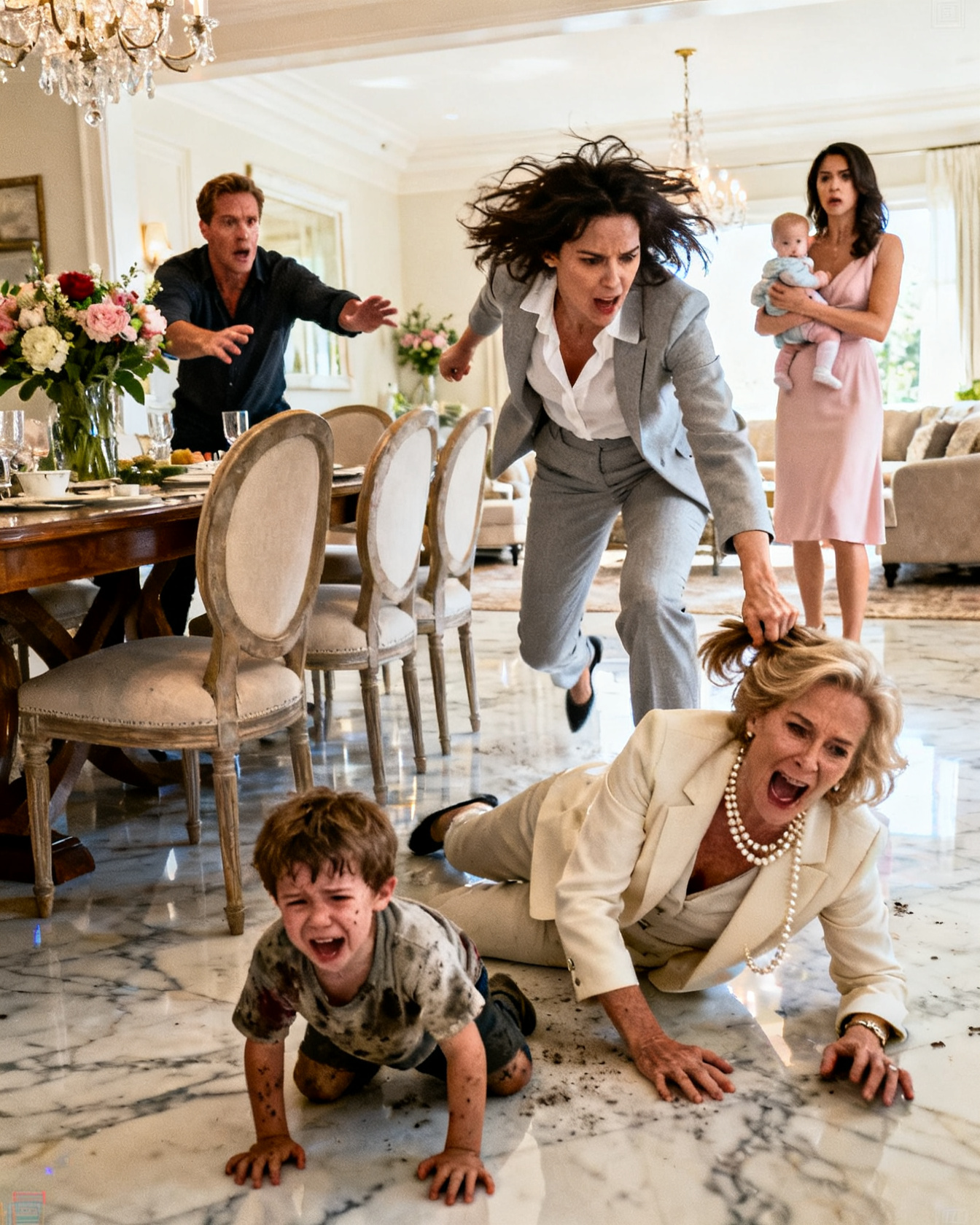 My husband kept my four-year-old son hidden under a dining table while he welcomed his mistress and her baby into our home, treating my child like a problem they wanted erased. I returned from a two-year overseas assignment expecting a reunion, but I found a terrified little boy and a family secret that would soon destroy everything they thought they controlled.