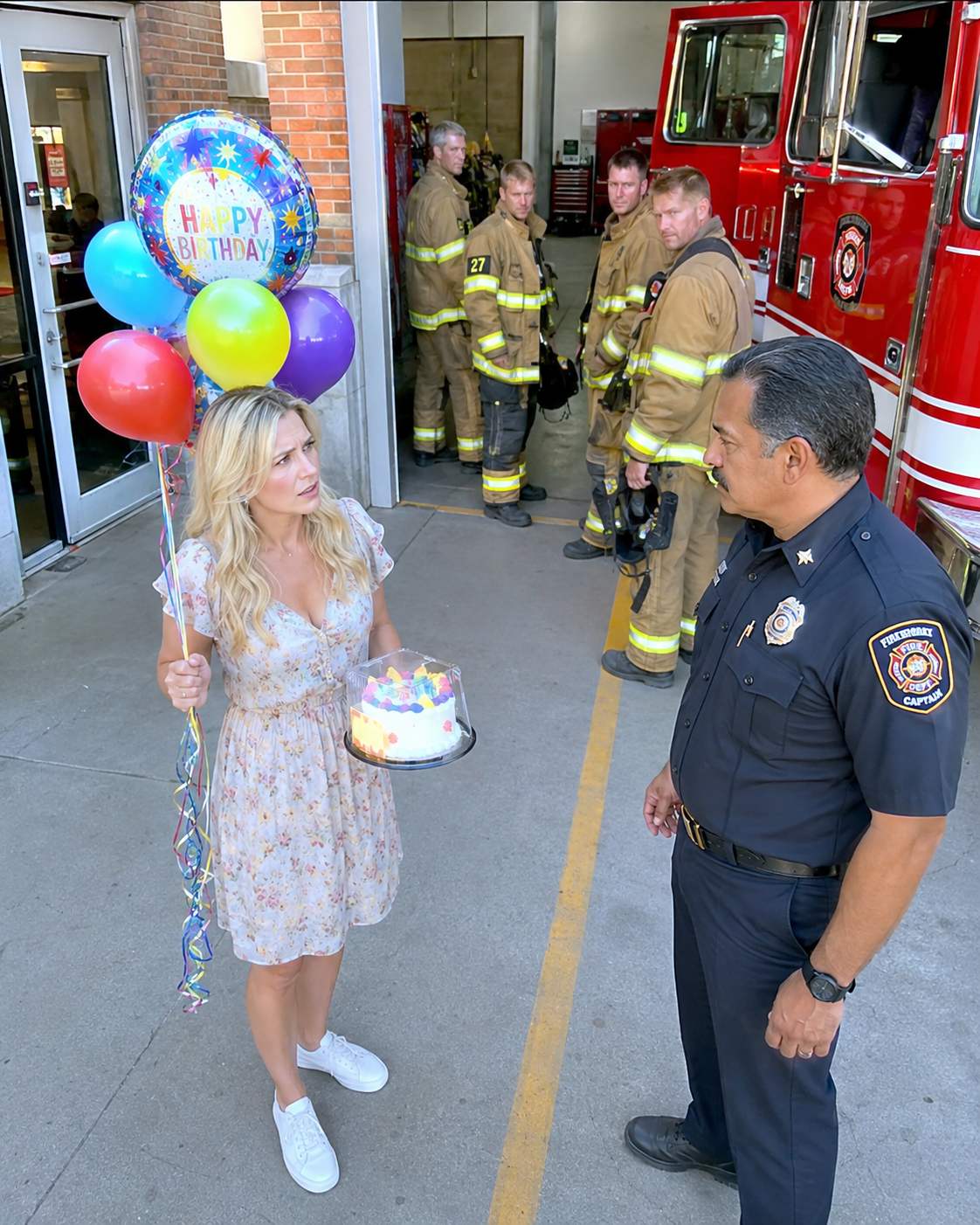 For His Birthday, I Showed Up Unannounced At My Firefighter Husband’s Station — Then What His Captain Told Me Made My Stomach Drop