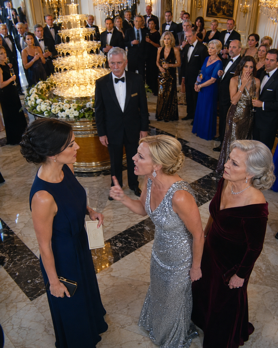 “Get her out before she embarrasses us,” my sister said in front of the entire country club gala, but when the manager quietly asked if she knew who owned the building, every rich guest in the ballroom turned to watch her face fall.