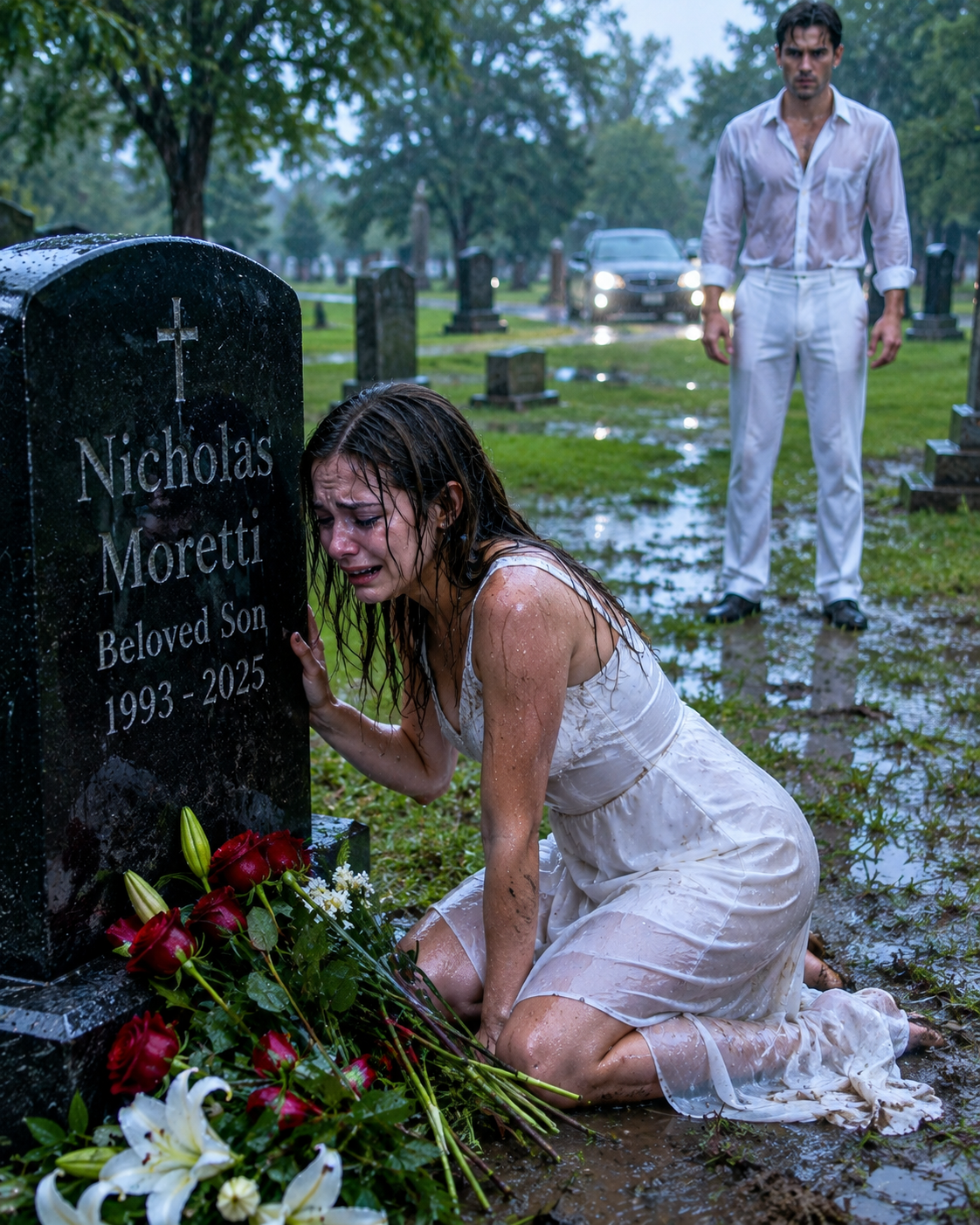 part 2 Six months after I buried my husband, I found him standing ten feet from his own grave in the rain