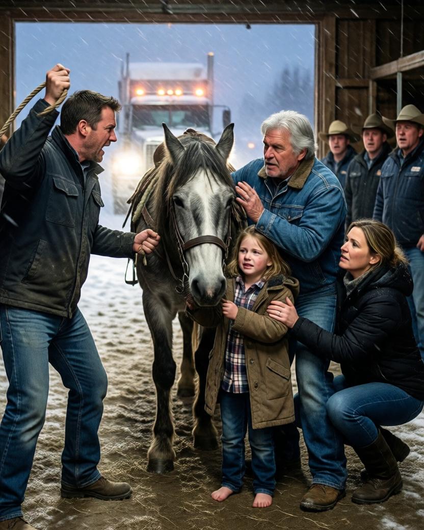 I pulled over in a deadly midnight blizzard and found a freezing 7-year-old girl clinging to a battered, blind draft horse. What happened next changed our lives forever.
