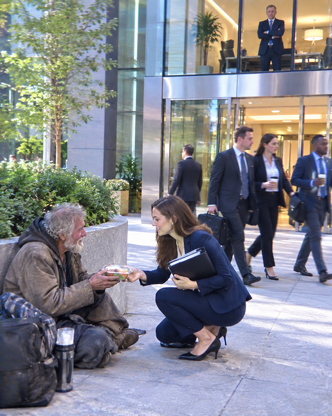 I Had $34.17 Left Before The Biggest Interview Of My Life. Outside The Company, I Gave My Only Lunch To A Homeless Old Man While Someone Watched From The Executive Floor. During The Interview, The CEO Slid A Sealed Envelope Toward Me—Then Revealed Who The Old Man Really Was And Why My Résumé Was No Longer The Most Important Thing In The Room…