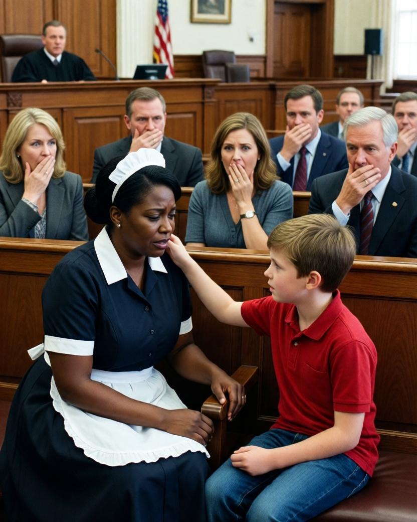 A humble maid who had spent years serving a powerful millionaire family was suddenly accused of stealing an invaluable piece of jewelry. She was taken to court without a lawyer, humiliated before the entire world, and left completely alone against the power of the rich. Everyone assumed she was guilty, because the word of the powerful carried more weight than her tears or her truth.
