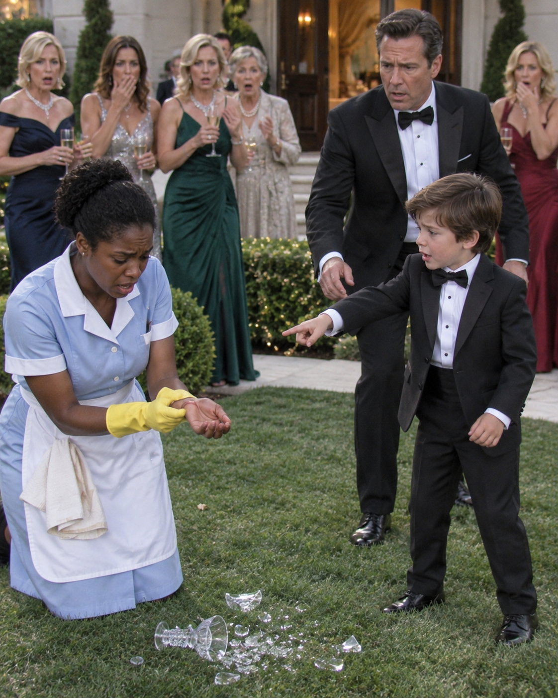 A Billionaire Father Invited Five Wealthy Women to His Mansion So His Son Could Choose a New Mother, But the Boy Ignored Them All and Ran to the Cleaning Lady Instead. What happened after that one choice revealed a truth the entire household had overlooked.
