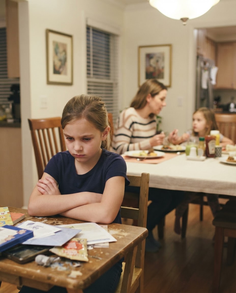 My 9 year old was left without dinner because she refused to admit that her cousin was PRETTIER