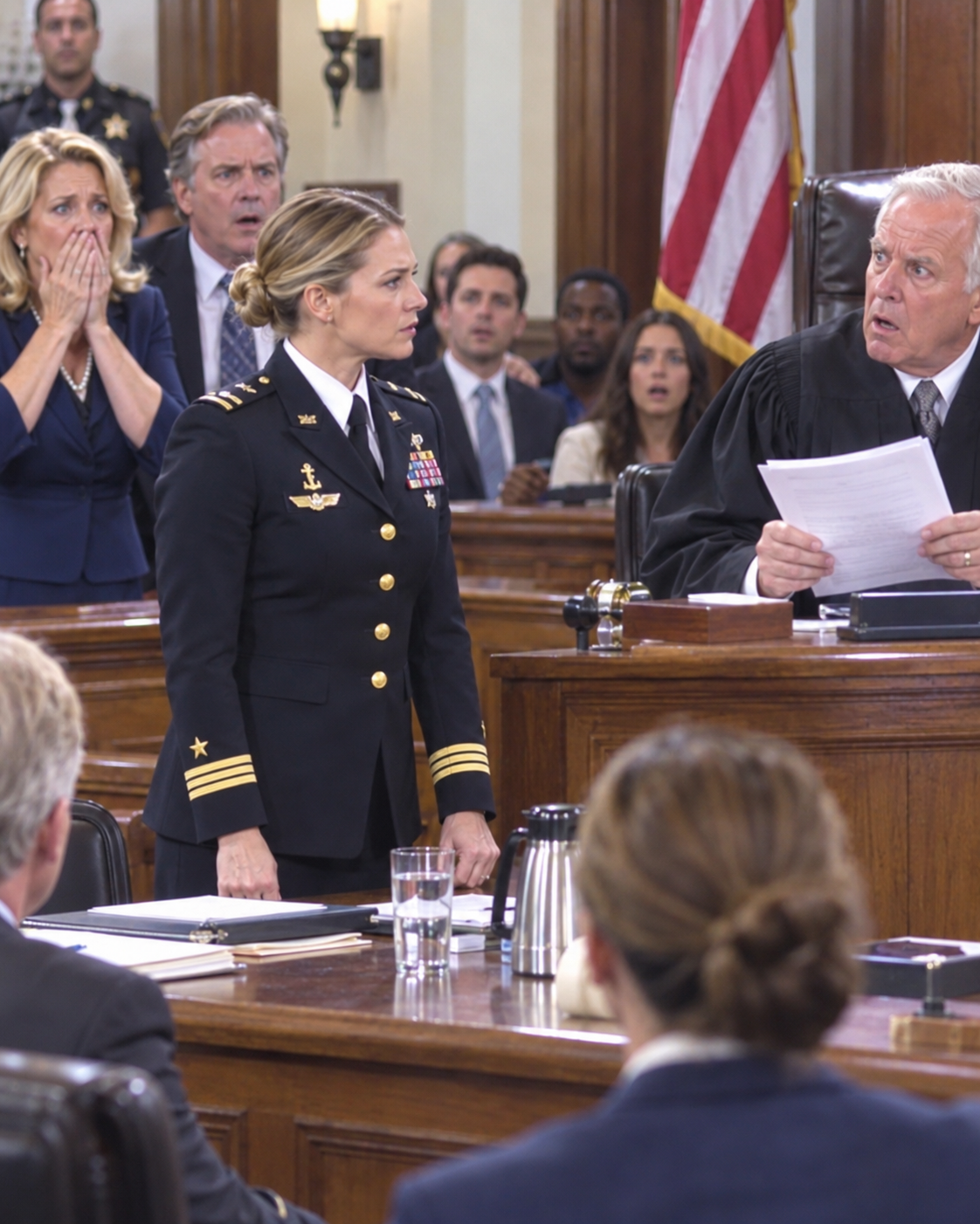 The moment I walked into that Virginia courtroom wearing my old Navy SEAL uniform, every conversation died. My father actually chuckled under his breath, my mother shook her head in embarrassment—but when Judge Simmons looked up and saw me, his hand began to tremble. “My God,” he whispered. “Is that actually her?”